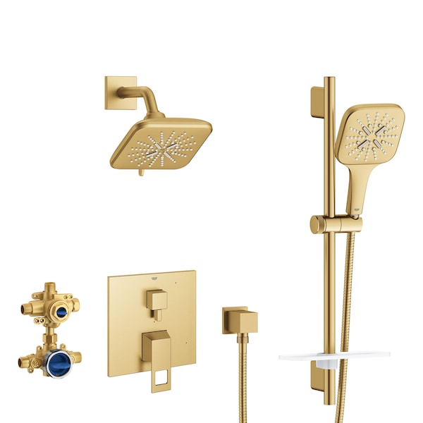 Grohe Eurocube Pressure Balance Shower Set, Gold 29433GN0 - main
